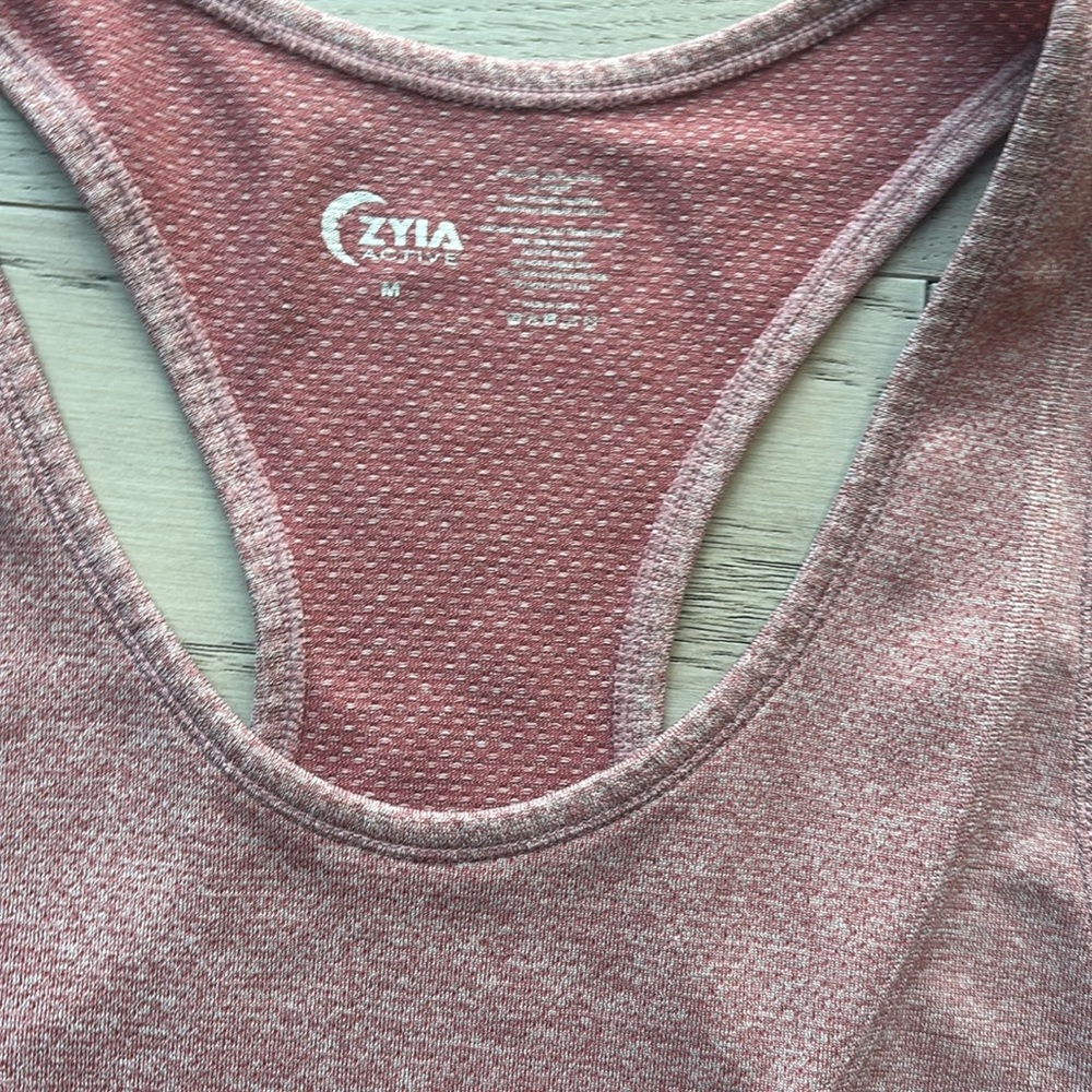 Zyia Active Poppy Charged Racerback Pink Tank Top Medium - Picture 8 of 8